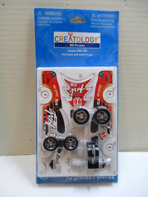 Vintage Creatology 3D Puzzle Race Car Overlord Pit Design Brand NEW Sealed RARE
