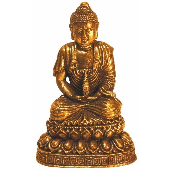 Buddha Aus Messing 6 Cm Figur Statue Skulptur Buddhismus Feng-Shui FM32-image