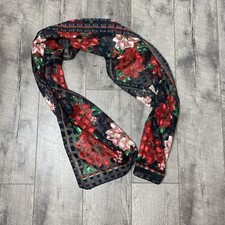 Colorful floral sparkle scarf 5  long