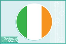 IRISH FLAG ROUND Vinyl Decal Car Truck Window Sticker CUSTOM SIZES Ireland