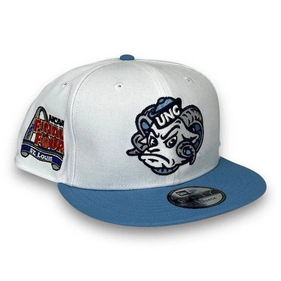 N Carolina Tar Heels 950 Adjustable Snapback New Era Cap -White -Sky Blue -NWT - Image 3 of 4