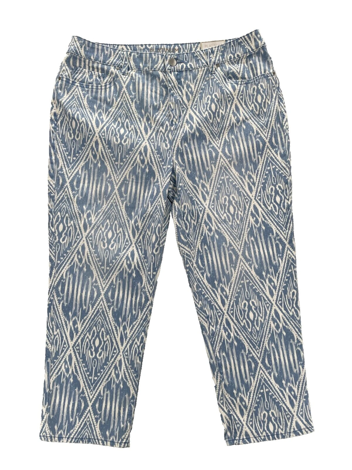 Vaqueros geométrica de algodón para mujeres