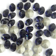 1028 SS39 DI *** 12 strass Swarovski fond conique SS39 (8,3mm) DARK INDIGO