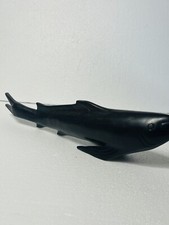 Hand Carved Wooden Fish Polished Sculpture Handcrafted Surface Scratches 15X3X2