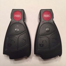 2 New Replacement Black Keyless Entry Remote Shell Cases For Mercedes Iyz 3312