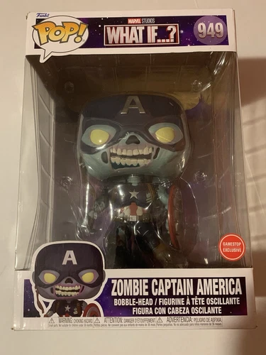 Funko Pop! Vinilo Jumbo 10 pulgadas: Marvel - Zombie Capitán América (Jumbo) - GameStop