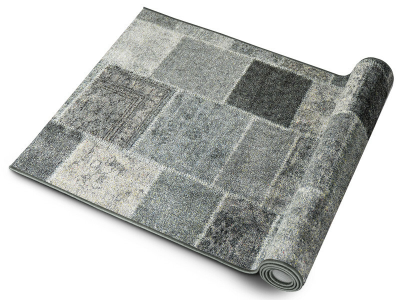 1A Teppich-Läufer auf Maß Monsano Anthrazit Breite 80cm Läufer Teppich