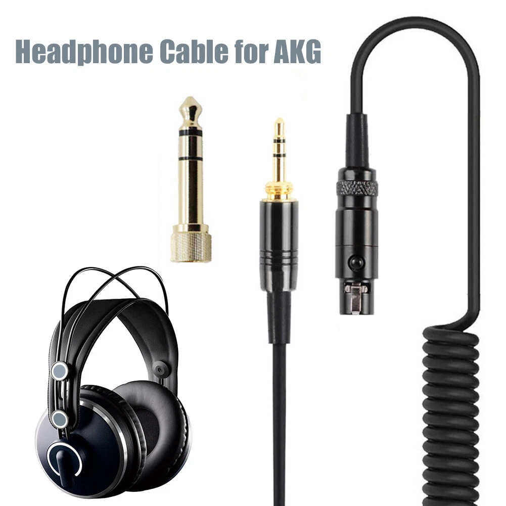 Replacement Gold Plated Audio Cable with 6.35mm Adapter for AKG