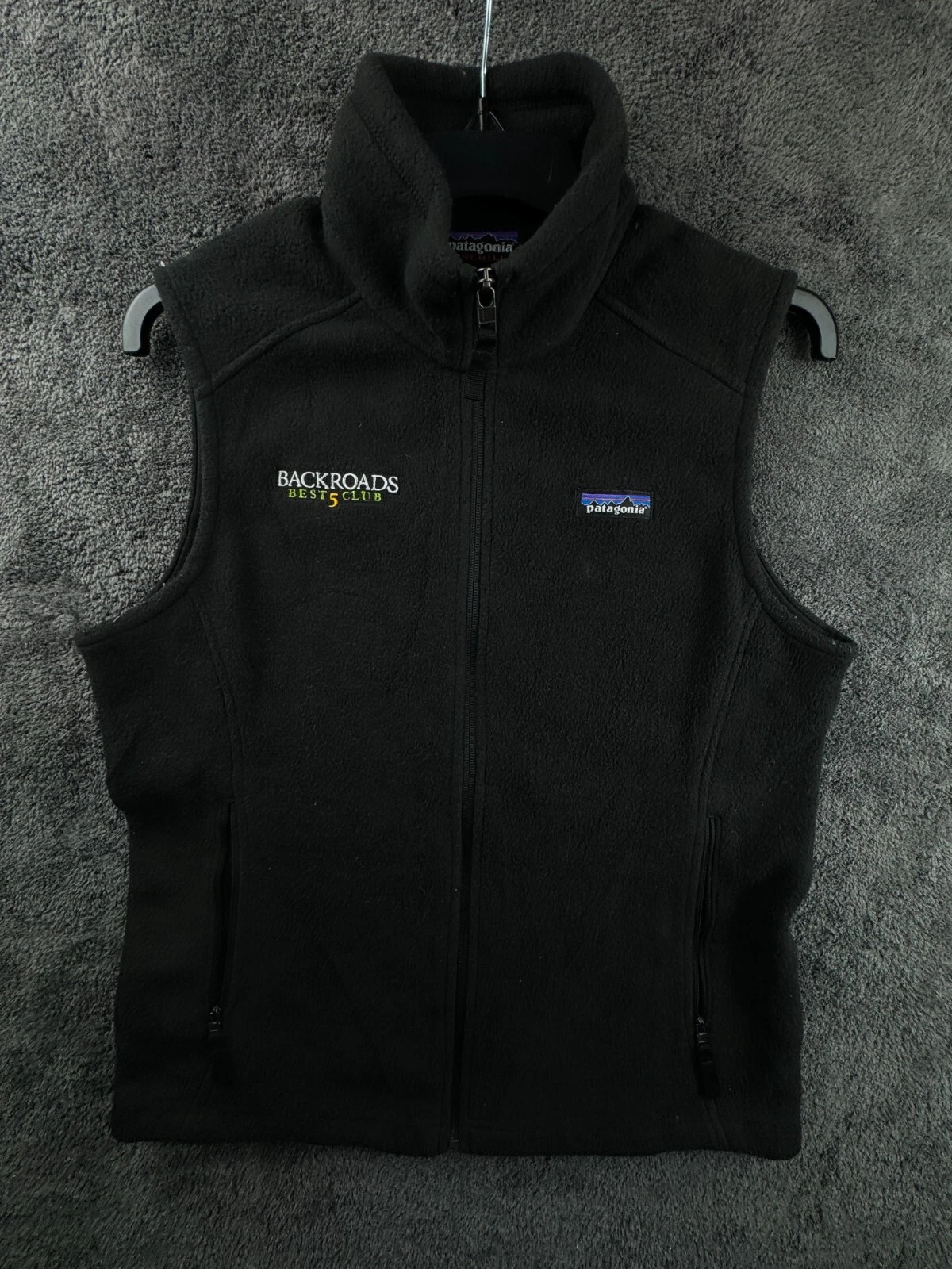 Patagonia Synchilla Vest Black Medium Sleeveless W Logo Backroads Best 5 Club