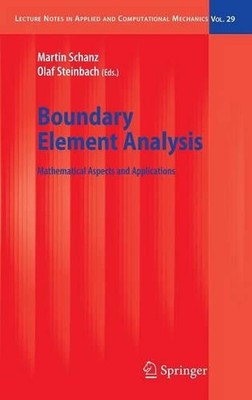 Boundary Element Analysis: Mathematical Aspects and Applications by Martin Schan