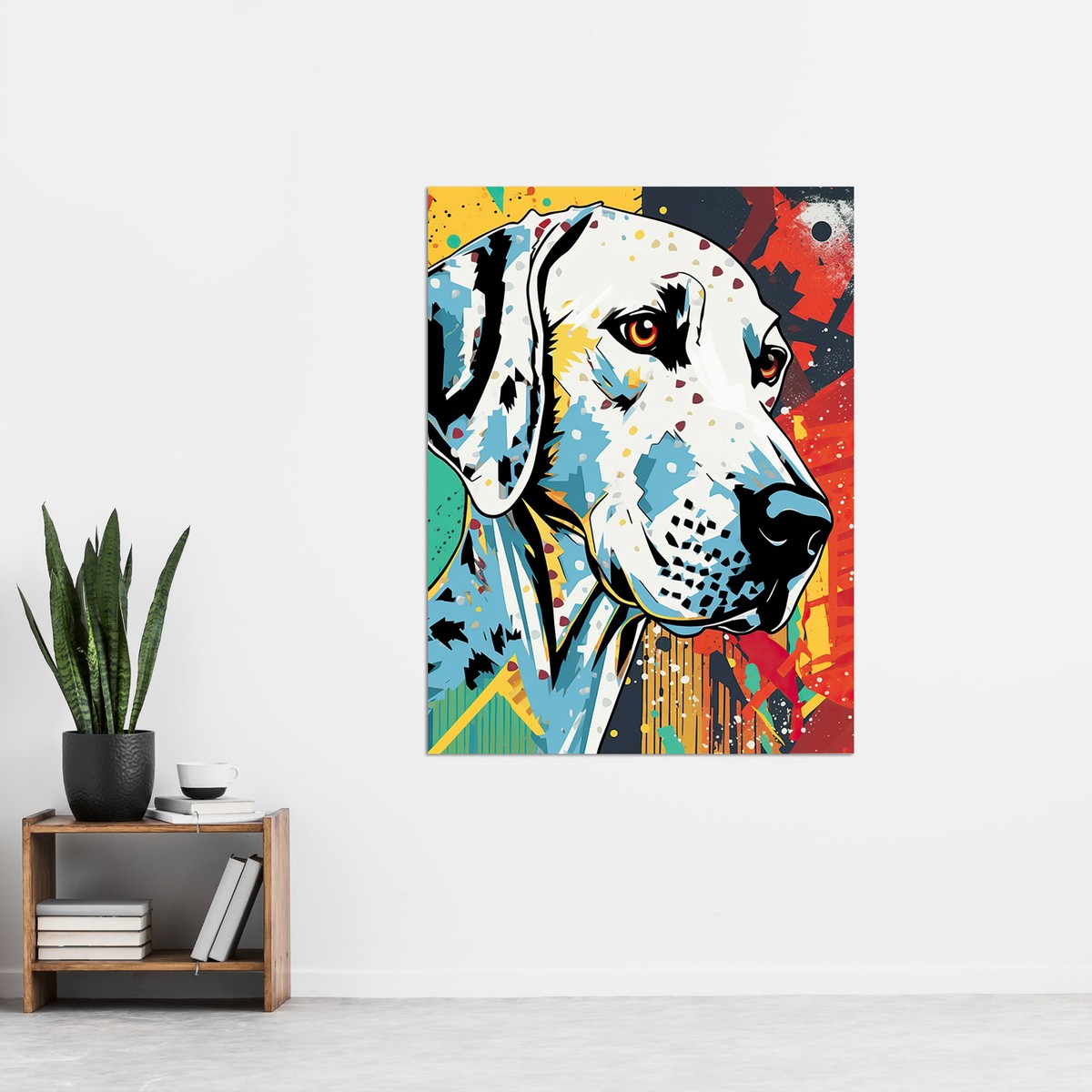 Animals Wall Art Puppy Pop Art Dalmatian Dog Acrylic Painting