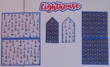  2339 LIGHTHOUSE SCRAPBOOK PAGE MAT  TITLE SET JUNK JOURNAL EPHEMERA -TONYA