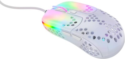 XTRFY MZ1 Ultraleichte RGB Gaming Maus Weiß - Leicht & Präzise, Kabelgebunden