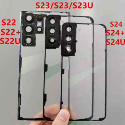 For Samsung Galaxy S24 Ultra S23 S22+ Transparent Battery Back Cover Rear Case