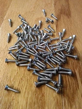 100 STAINLESS STEEL REPLACEMENT PICKGUARD SCREWS FOR STRATOCASTER STYLE GUITARS