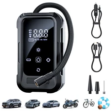 150 PSI Air Compressor Tire Inflator Fits Car Moto Bike Tires Air Pump Cordless