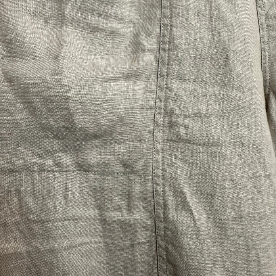 Joggers Johnny Was Calme de lino avena beige cintura elástica tirar pequeño Foto 2 de 4