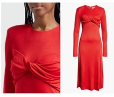 Farm Rio Twisted Cup Midi Red Dress - Size Small - $248 - NWT
