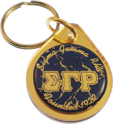 Sigma Gamma/&Gamma; Rho Domed Key Chain [Gold - 2'']