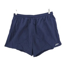 LL BEAN Vintage Swim Shorts MADE IN USA 100 Nylon Lined Navy Blue LARGE