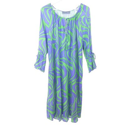 WHITE LABEL Kleid Dress Tunikakleid Blau Grün Muster Gr. 44