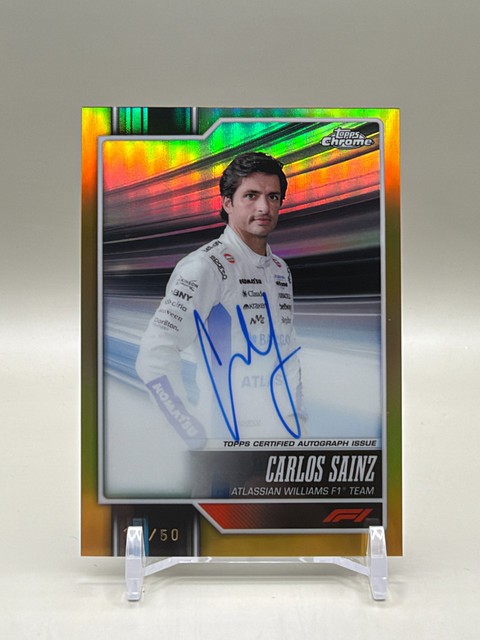 2026 Topps Chrome F1 Gold Refractor Autograph Carlos Sainz 16/50