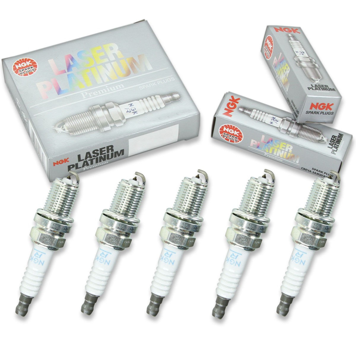 5 pcs NGK Laser Platinum Spark Plugs for 1986-1988 Audi 5000 Quattro 2.2L L5 vi