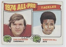 1975 Topps 1974 All-Pro Winston Hill Dan Dierdorf #206 HOF 04rb
