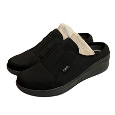 Ryka Lounge Washable Athletic Mules Black Slip On Sneakers Clogs Comfort Size 7