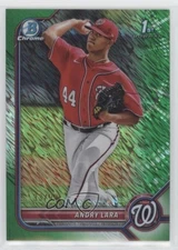 2022 Bowman Chrome Prospects Green Shimmer Refractor 33/99 Andry Lara 0ui8