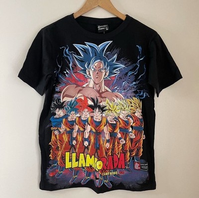 LLAMARADA Dragon Ball Z Goku Evolution T-Shirt Anime Graphic Tee Limited Ed - S