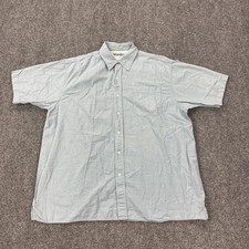 Wrangler Shirt Mens XL Blue Check Cotton Short Sleeve Button Front Casual Pocket