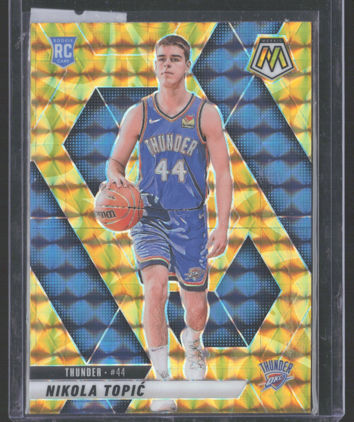 Nikola Topic 2024-25 Panini Mosaic Reactive Yellow Mosaic #242 RC