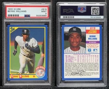 1990 Score Bernie Williams #619 PSA 9 MINT Rookie RC