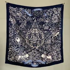 Pure 18 Momme Silk Wrap Scarf 90X90cm Shawl five-pointed star Print Double Face