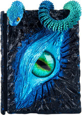 Handmade Big Eye Monster Embossed Journal,Resin Engraving Notebook,Blank Paper,H