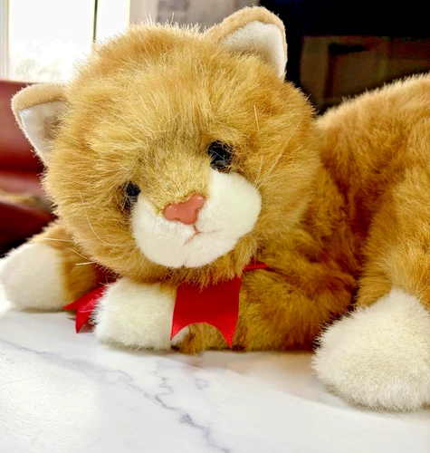 Vintage Plush TY Al E. Kat 1995 Orange Tabby Cat Floppy Stuffed Animal Toy 16”