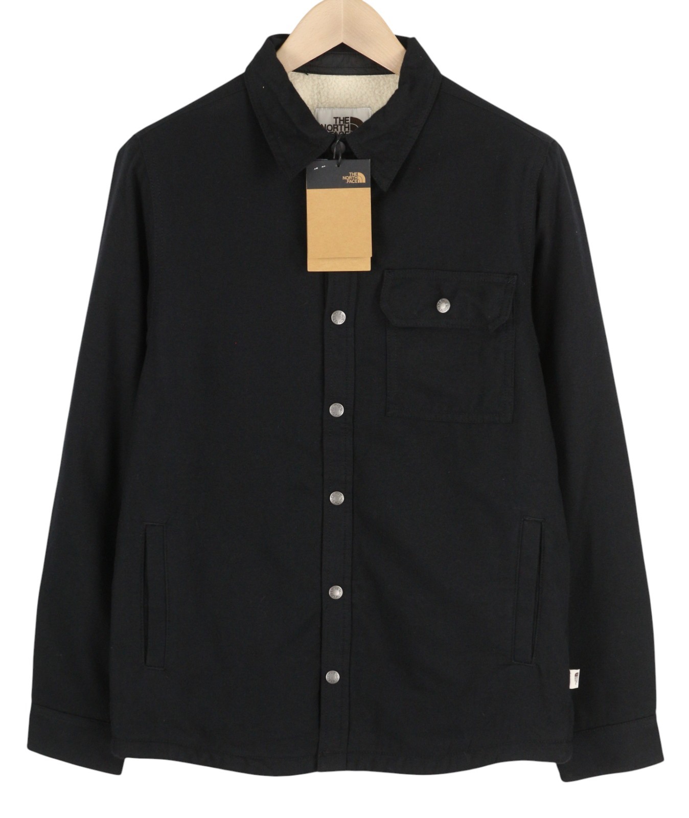 The North Face Campshire HOMBRES CHAQUETA S Negro Sobrecamisa Forro Polar Snap