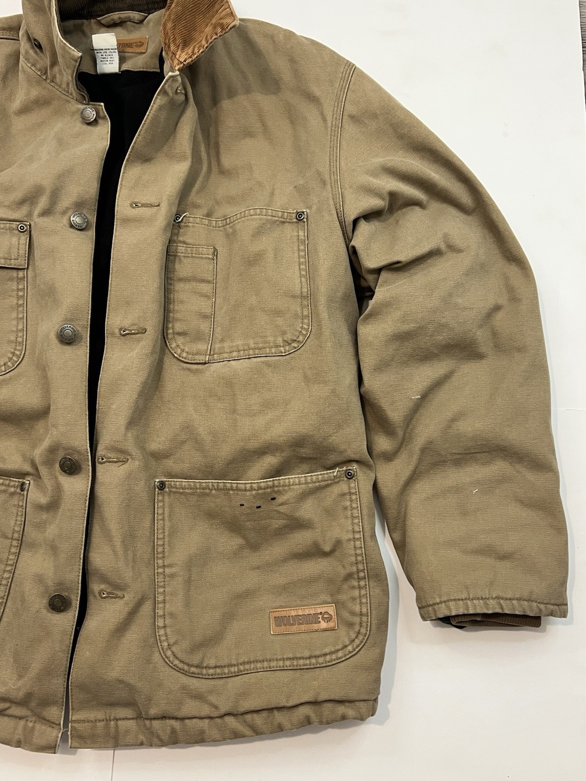 Wolverine Jacket Men M Brown Button Up Workwear C… - image 5