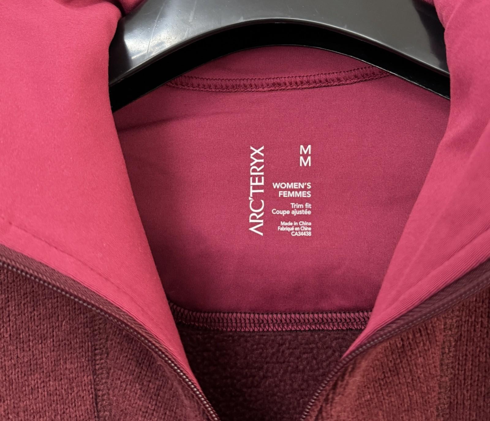 Women's Arcteryx Arc'teryx Covert Cardigan Full Zip Fleece Jacket Burgundy Sz M image 6