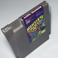 Monster Party Nintendo NES Game - Authentic - Tested & Working -!