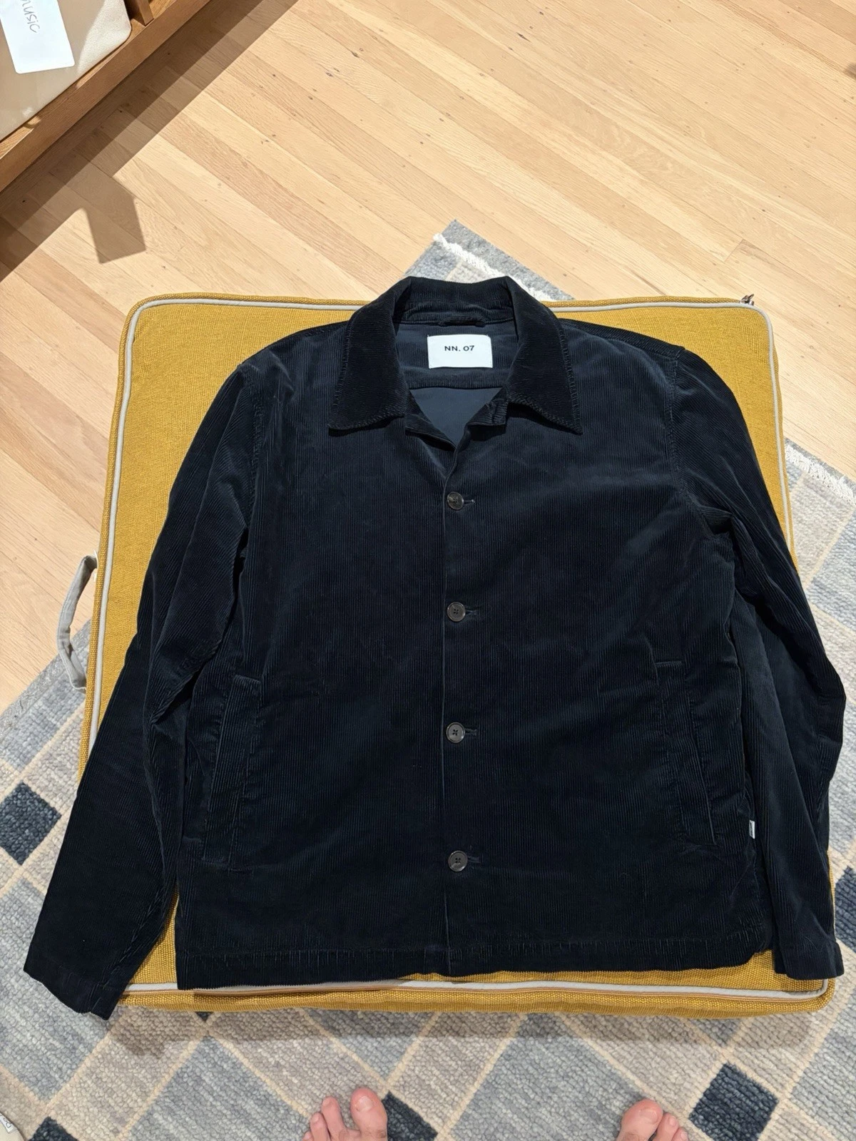 NN07 No Nationality, Navy Corduroy Overshirt Or Shacket - XL image 2