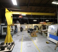 Used 1/2 Ton Freestanding Base Mounted Jib Crane, 18'-0" Span x 10'-0" HUB
