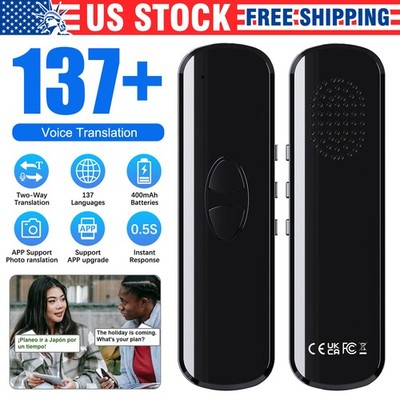 Portable Smart Two-Way Real Time 137 Multi-Languages Translator Instant Voice-US