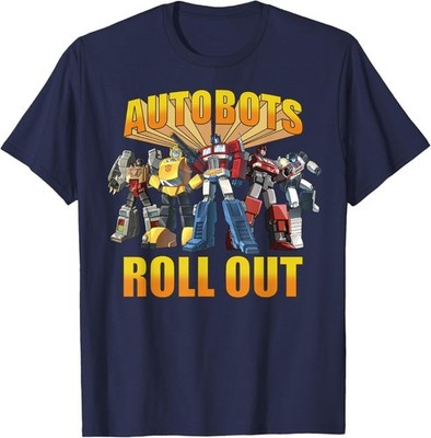 Transformers Retro Autobots Roll Out Group Shot T-Shirt