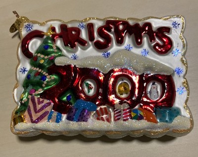 Vintage Christopher Radko: Postmark 2000 Glass Ornament