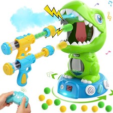Remote Control Movable Shooting Dinosaur Toys for 3-5,5-7,Electronic Dino Sho...