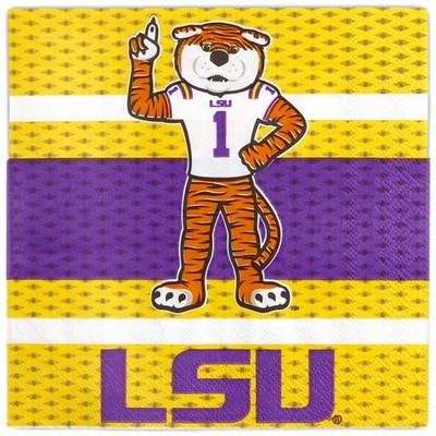 LSU Tigers Mascot Paper Luncheon Napkins, Party 16 Pack