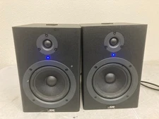 Lot of 2 Monoprice 605500 Studio Monitor Speakers – Black – Powered Speakers