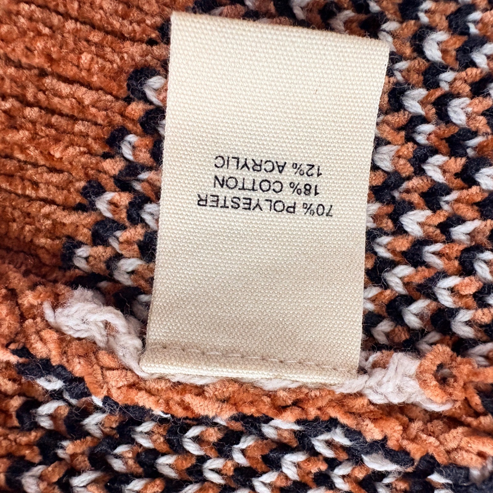 Marled Geometric Pattern Open Front Knit Cardigan… - image 5